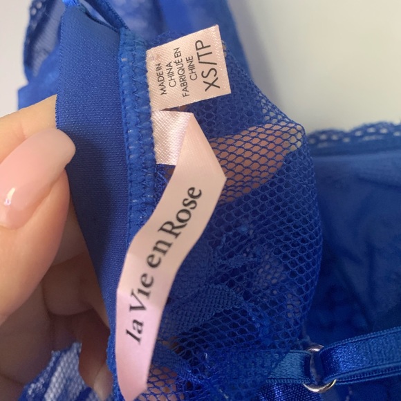 La Vie en Rose Blue Full Lace Slip - Picture 6 of 9